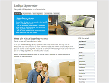 Tablet Screenshot of ledigalagenheter.com